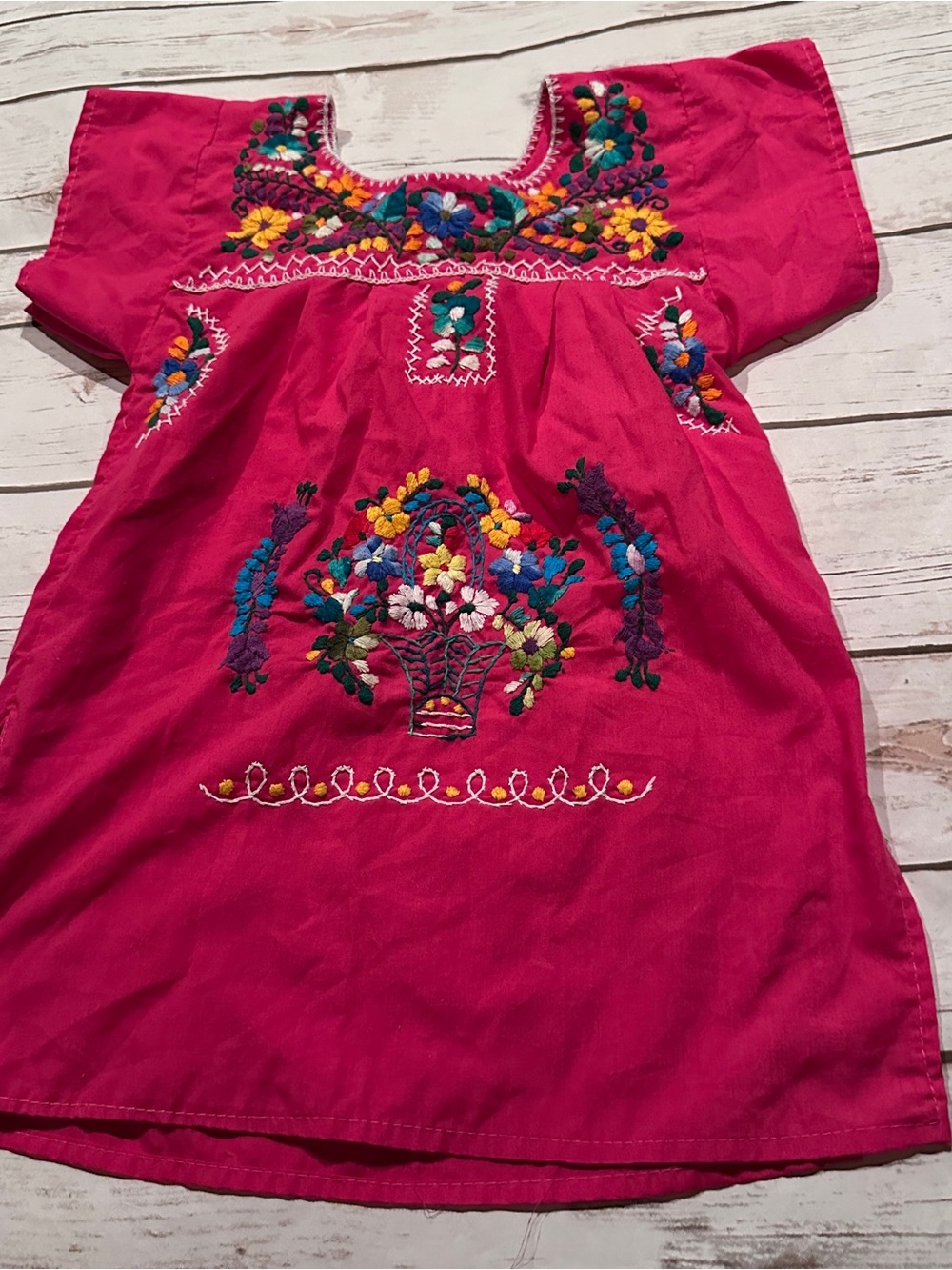 Mexican dress magenta vguc 4/5